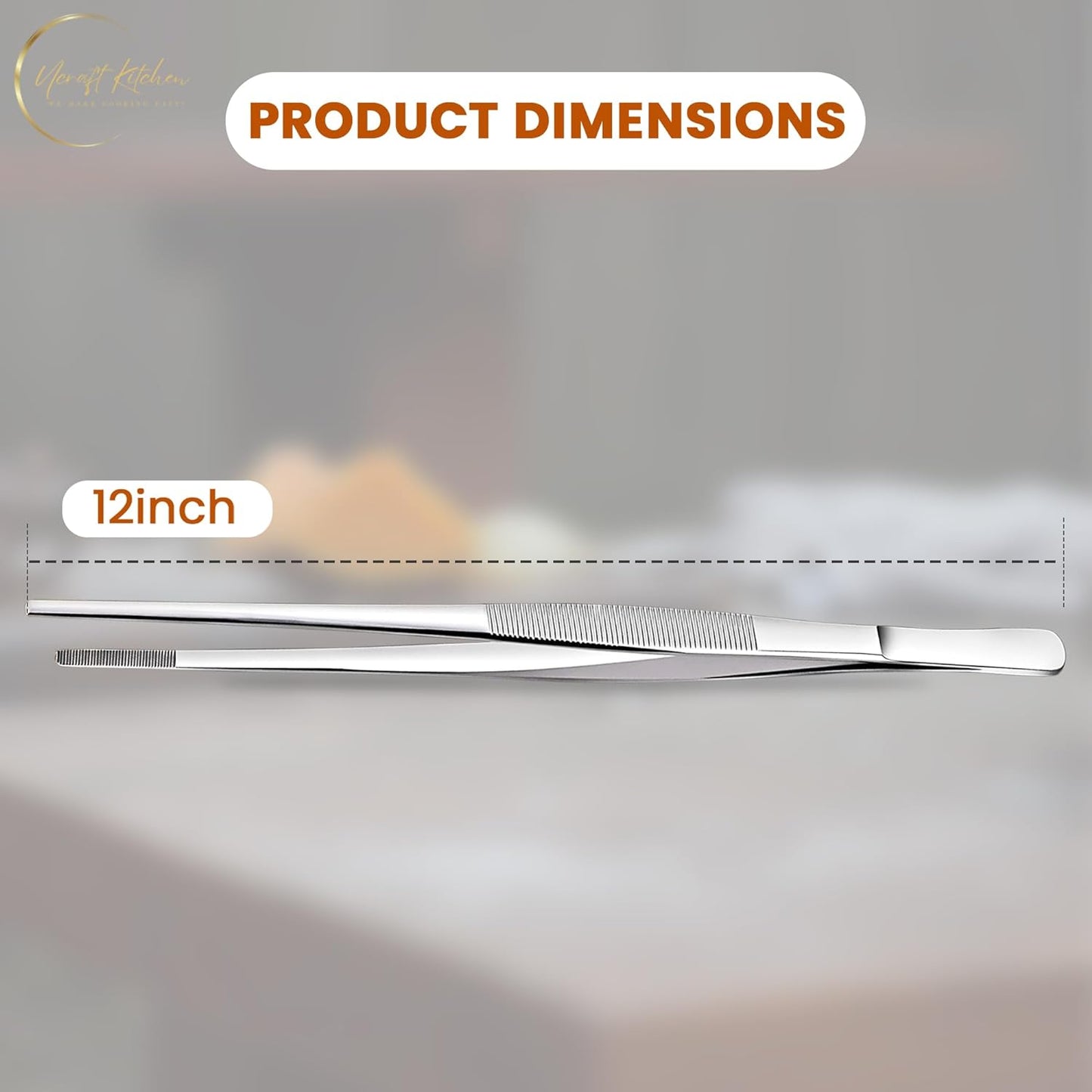 Kitchen Tweezers (12" thin tip)