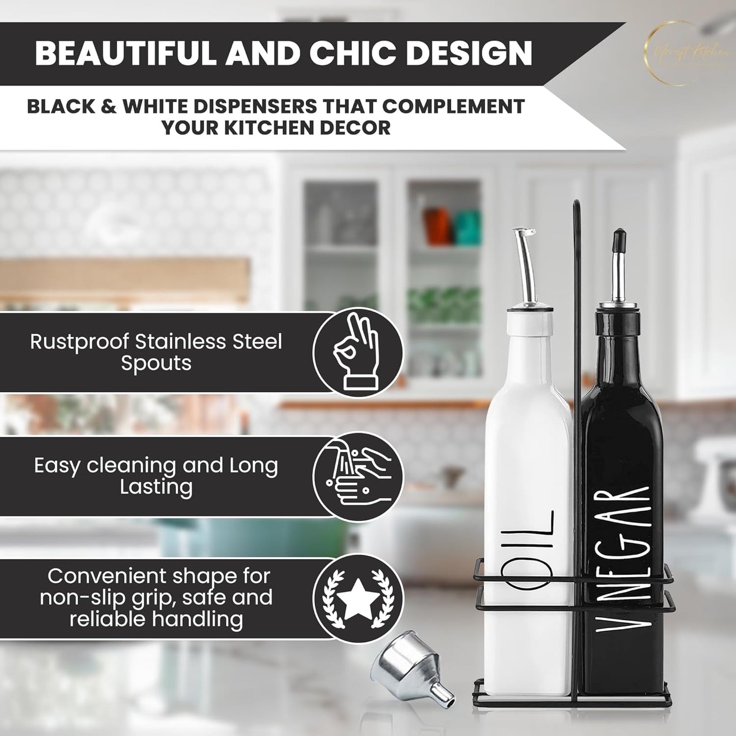 Oil and Vinegar Dispenser Set (2x500ml)