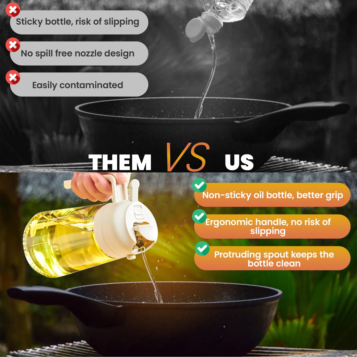 2 in 1 Oil Dispenser and Sprayer