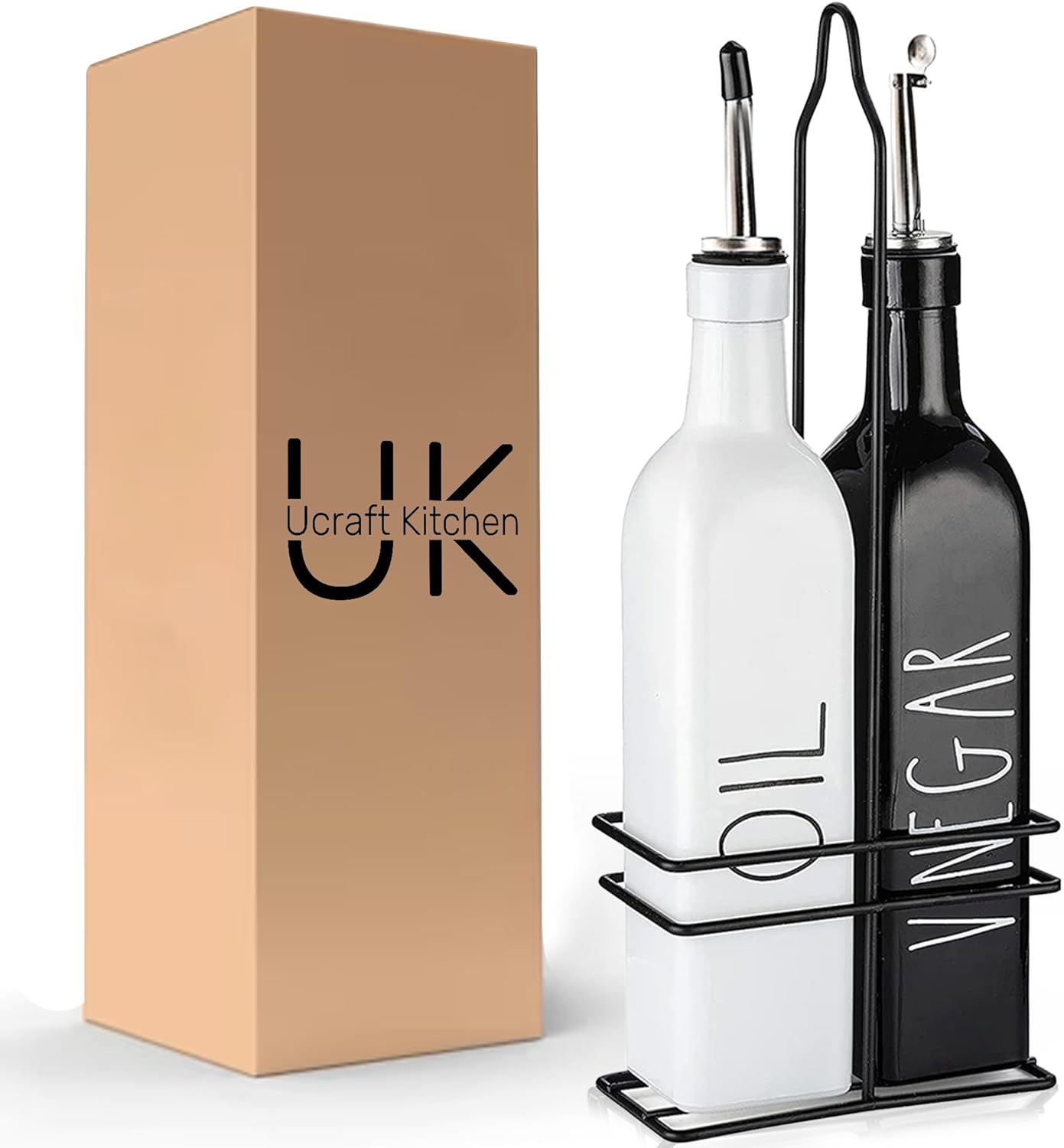 Ucraft Kitchen Oil and Vinegar Dispenser Set 2 x 500ml