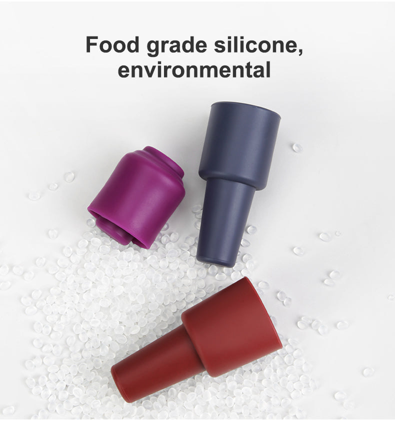 Bottle Sealer Silicone Bottler Stopper with Grip Top for Keeping Beverage Fresh and Secure Closure