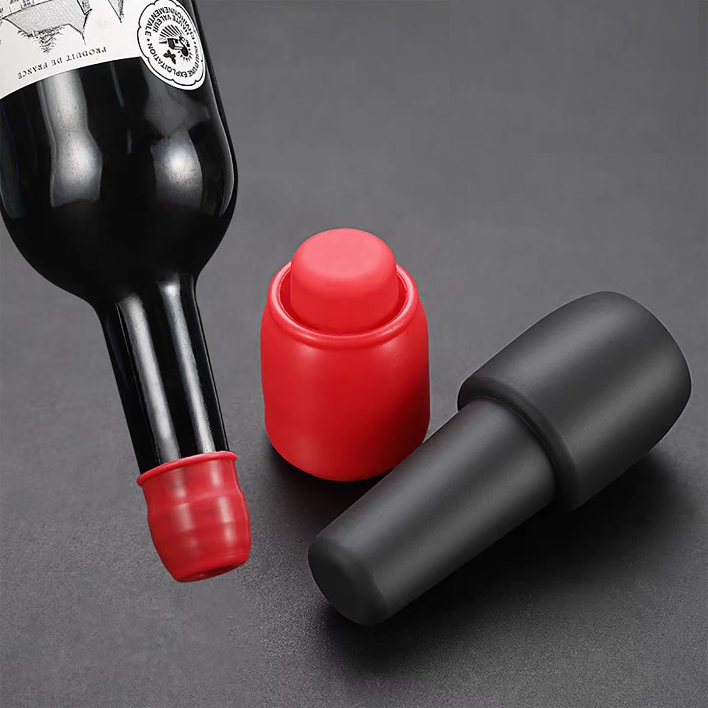 Bottle Sealer Silicone Bottler Stopper with Grip Top for Keeping Beverage Fresh and Secure Closure