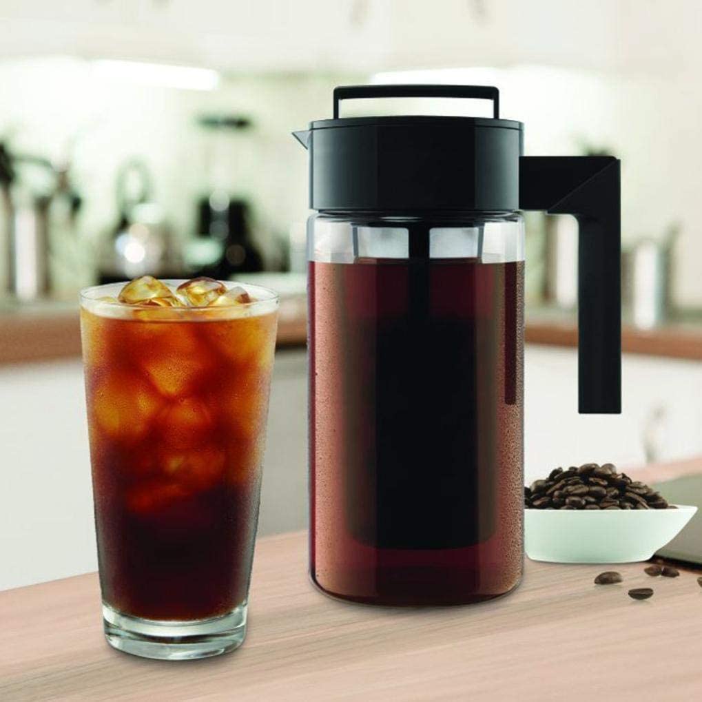 Cold Brew Iced Coffee Maker Pitcher, Non-BPA Plastic – 1, 1.5, and 2 Quart